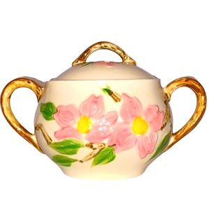VTG Ucagco El Rancho • Desert Rose • Covered Sugar Bowl • Hand Painted